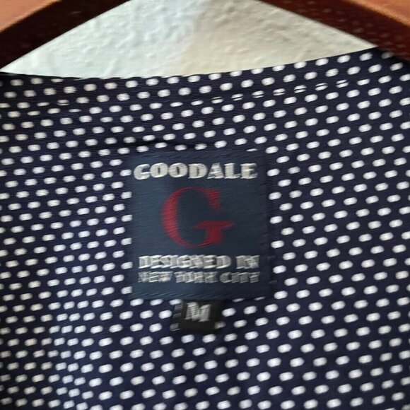 Goodale Blue White Polka Dot Button Up Formal Vest Men's Size Medium Suitwear - Picture 4 of 7